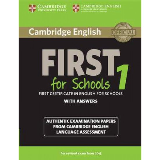 CAMBRIDGE ENGLISH FIRST FOR SCHOOLS 1 W/A N/E - CAMBRIDGE ESOL