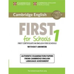 CAMBRIDGE ENGLISH FIRST FOR SCHOOLS 1 WO/A N/E - CAMBRIDGE ESOL