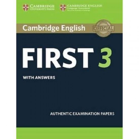 CAMBRIDGE ENGLISH FIRST 3 SB W/A - CAMBRIDGE ESOL