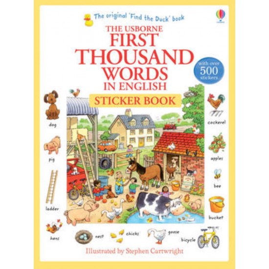 USBORNE : FIRST THOUSAND WORDS IN ENGLISH - STICKER BOOK PB - HEATHER AMERY-STEPHEN CARTWRIGHT