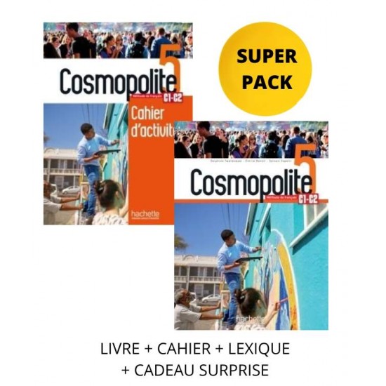 COSMOPOLITE 5 SUPER PACK (LIVRE + CAHIER + LEXIQUE + CADEAU SURPRISE) - 