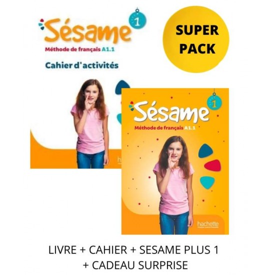 SESAME 1 SUPER PACK (LIVRE + CAHIER + SESAME PLUS 1 + CADEAU SURPRISE) - HUGUES DENISOT, MARIANNE CAPOUET