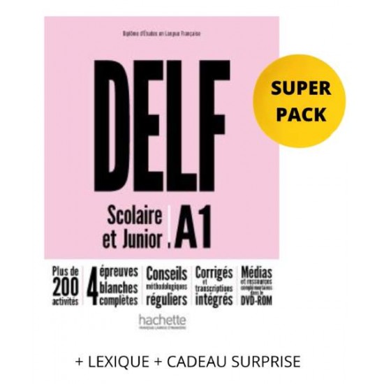 DELF SCOLAIRE & JUNIOR A1 SUPER PACK (+ LEXIQUE + CADEAU SURPRISE) - 