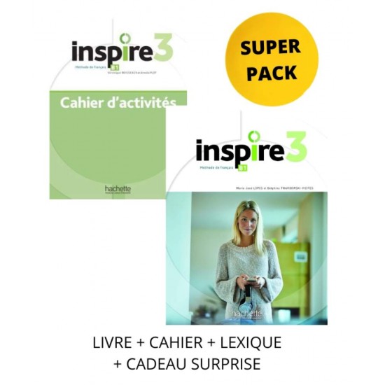 INSPIRE 3 SUPER PACK (LIVRE + CAHIER + LEXIQUE + CADEAU SURPRISE) - JEAN-THIERRY LE BOUGNEC, MARIE-JOSÉ LOPES - 2022