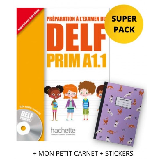 DELF PRIM A1.1 SUPER PACK (+ MON PETIT CARNET + STICKERS) -  - 2021
