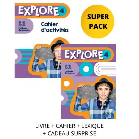 EXPLORE 4 SUPER PACK (LIVRE + CAHIER + LEXIQUE + CADEAU SURPRISE) - FABIENNE GALLON, CÉLINE HIMBER