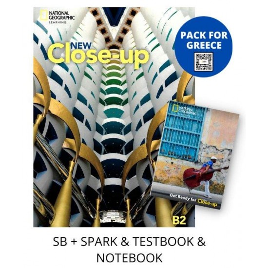 NEW CLOSE-UP B2 PACK FOR GREECE (SB + SPARK & TESTBOOK & NOTEBOOK) - 