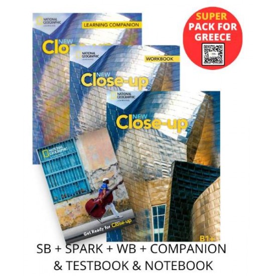 NEW CLOSE-UP B1+ SUPER PACK FOR GREECE (SB + SPARK + WB + COMPANION & TESTBOOK & NOTEBOOK) - 