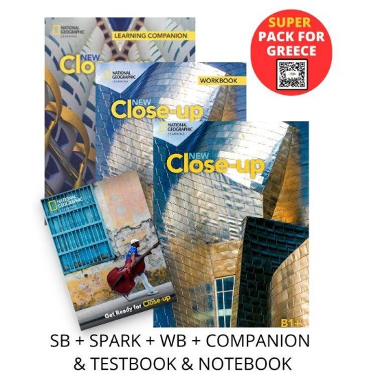 NEW CLOSE-UP B2 SUPER PACK FOR GREECE (SB + SPARK + WB + COMPANION & TESTBOOK & NOTEBOOK) - 