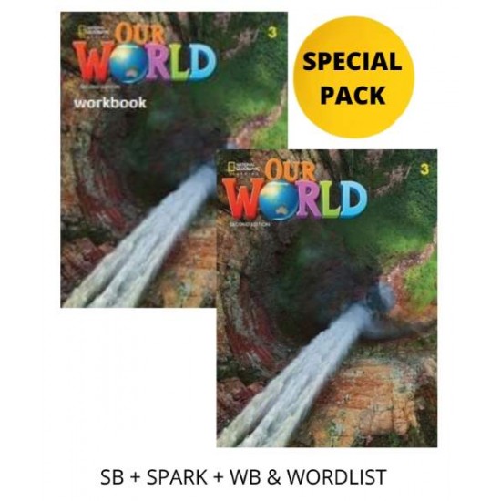 OUR WORLD 3 SPECIAL PACK FOR GREECE (SB + SPARK + WB & WORDLIST) BRIT. ED 2ND ED - ROB SVED