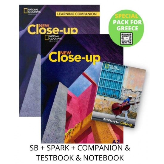 NEW CLOSE-UP A2 SPECIAL PACK FOR GREECE (SB + SPARK + COMPANION & TESTBOOK & NOTEBOOK) - 