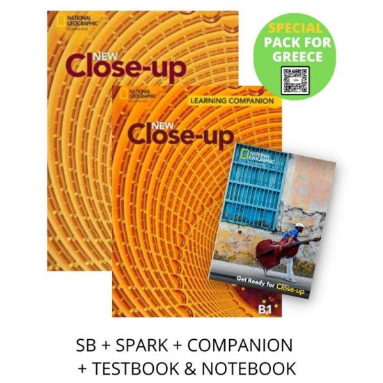 NEW CLOSE-UP B1 SPECIAL PACK FOR GREECE (SB + SPARK + COMPANION & TESTBOOK & NOTEBOOK) - 