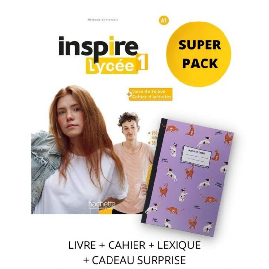 INSPIRE LYCÉE 1 SUPER PACK (LIVRE + CAHIER + LEXIQUE + CADEAU SURPRISE) - 