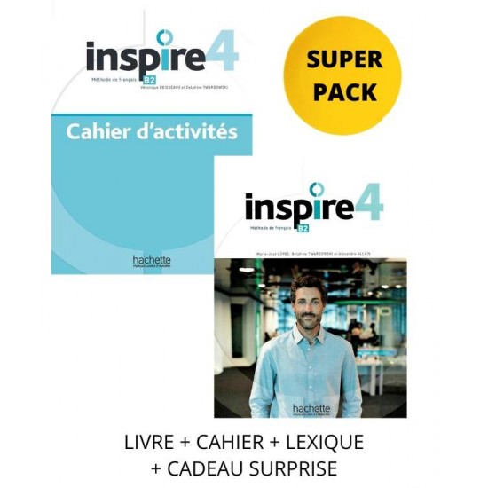 INSPIRE 4 SUPER PACK (LIVRE + CAHIER + LEXIQUE + CADEAU SURPRISE) - 