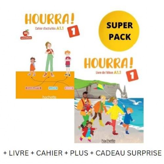 HOURRA! 1 SUPER PACK (LIVRE + CAHIER + PLUS + CADEAU SURPRISE) - HUGUES DENISOT