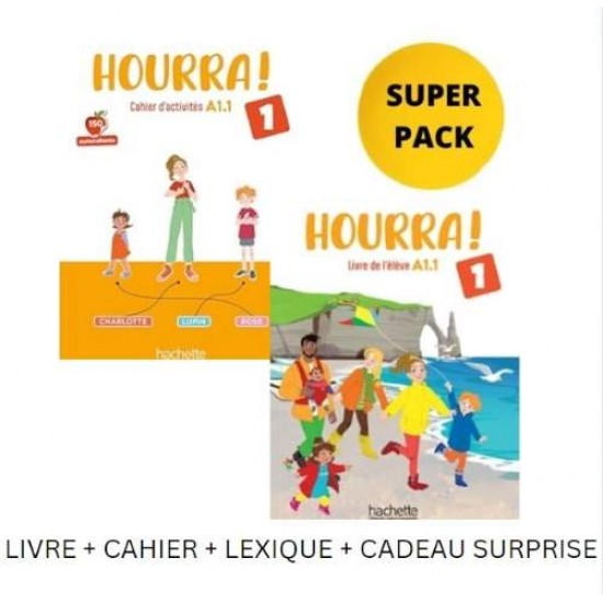 HOURRA! 1 SUPER PACK (LIVRE + CAHIER + LEXIQUE + CADEAU SURPRISE) - HUGUES DENISOT