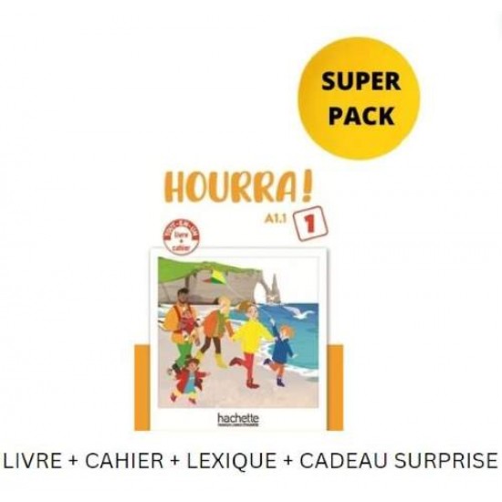 HOURRA! MINI 1 SUPER PACK (LIVRE + CAHIER + LEXIQUE + CADEAU SURPRISE) - HUGUES DENISOT