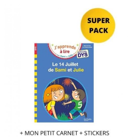 J'APPRENDS A LIRE AVEC SAMI ET JULIE SPECIAL DYS SUPER PACK (+ MON PETIT CARNET + STICKERS) - 