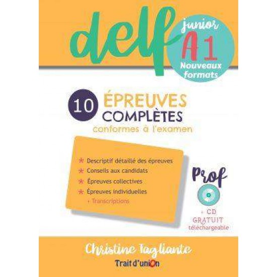 NOUVEAU DELF JUNIOR A1 10 EPREUVES COMPLETES PROFESSEUR - 