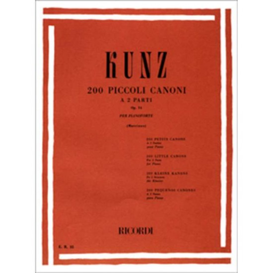 KUNZ - 200 PICCOLI CANONI - 